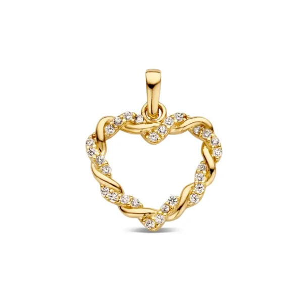 Hanger geelgoud zirkonia