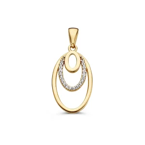 Hanger geelgoud zirkonia