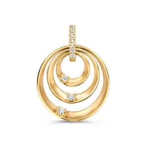 Hanger geelgoud zirkonia