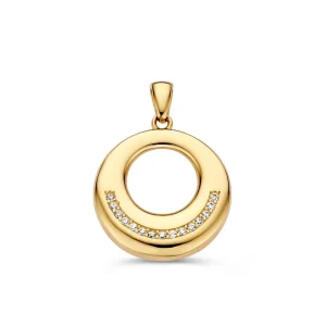 Hanger geelgoud zirkonia