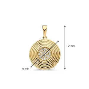 Hanger geelgoud zirkonia