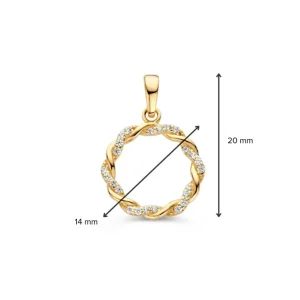Hanger geelgoud zirkonia