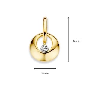 Hanger geelgoud zirkonia