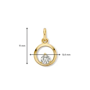 Hanger geelgoud zirkonia