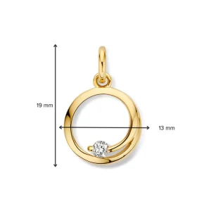 Hanger geelgoud zirkonia