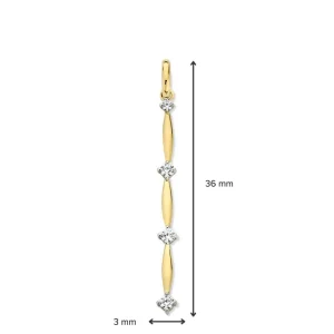 Hanger geelgoud zirkonia