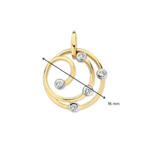 Hanger geelgoud zirkonia