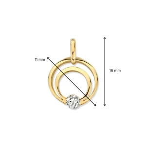 Hanger geelgoud zirkonia