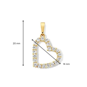 Hanger geelgoud zirkonia