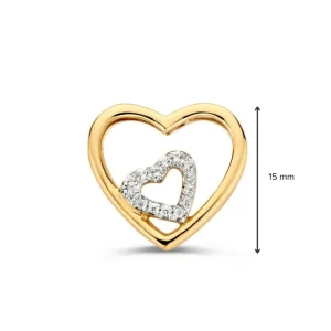 Hanger geelgoud zirkonia