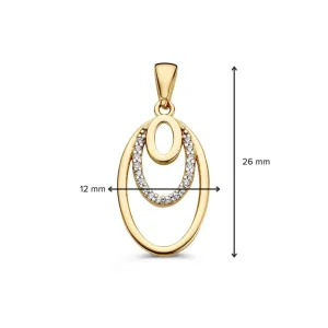 Hanger geelgoud zirkonia