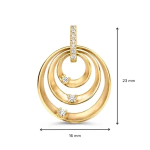 Hanger geelgoud zirkonia
