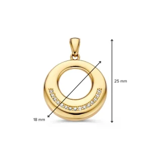 Hanger geelgoud zirkonia