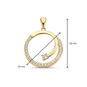 Hanger geelgoud zirkonia
