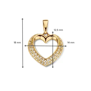 Hanger geelgoud zirkonia