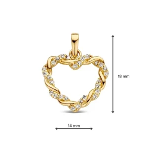 Hanger geelgoud zirkonia