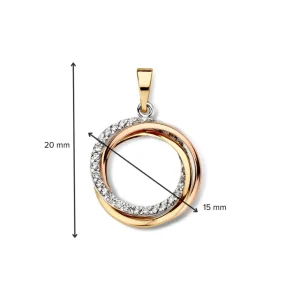 Hanger tricolor zirkonia