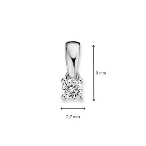 Hanger witgoud briljant 0,10 crt.