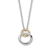 Hanger zilver/goud zirkonia