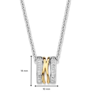 Hanger zilver/goud zirkonia