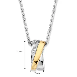 Hanger zilver/goud zirkonia