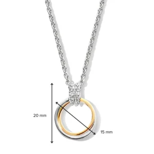 Hanger zilver/goud zirkonia