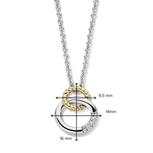 Hanger zilver/goud zirkonia