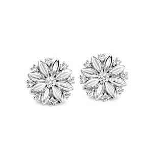 OG217142 Witgouden oorstekers met diamant