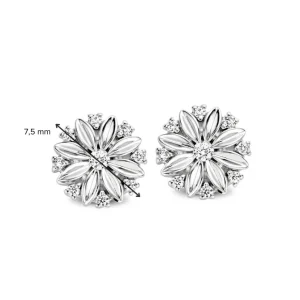 OG217142 Witgouden oorstekers met diamant