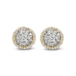 OK417342 Gouden oorstekers met diamant - Grote collectie 14kt gouden oorbellen
