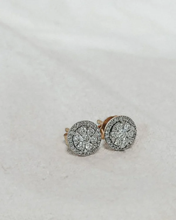OK417342 Gouden oorstekers met diamant - Grote collectie 14kt gouden oorbellen