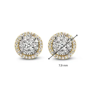 OK417342 Gouden oorstekers met diamant - Grote collectie 14kt gouden oorbellen