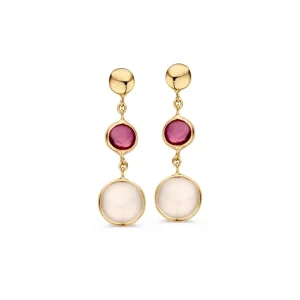 Oorstekers geelgoud edelsteen