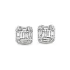 Oorstekers witgoud diamant 0,68 crt.
