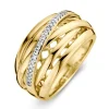 Ring bicolor briljant 0.12 crt.
