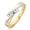 Ring bicolor briljant 0.10 crt.
