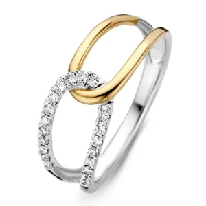 Ring bicolor briljant 0.18 crt.
