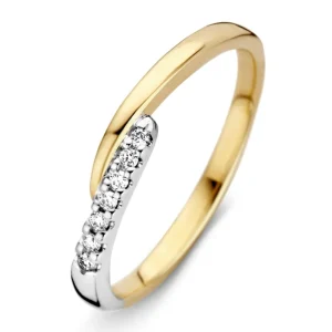 Ring bicolor briljant 0.06 crt.
