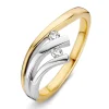 Ring bicolor briljant 0.10 crt.
