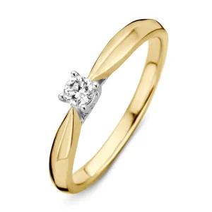 Ring bicolor briljant 0.15 crt.