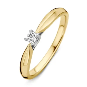 Ring bicolor briljant 0.09 crt.