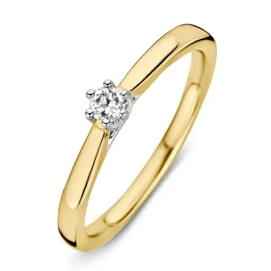 Ring bicolor briljant 0.09 crt.