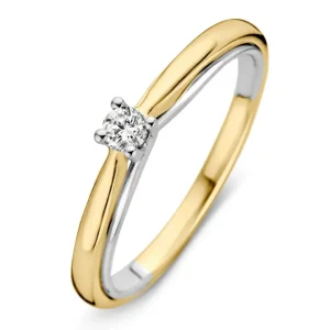 Ring bicolor briljant 0.10 crt.