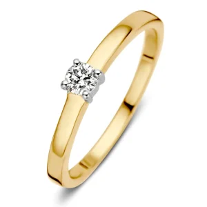 Ring bicolor briljant 0.16 crt.