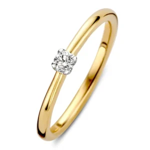 Ring bicolor briljant 0.11 crt.