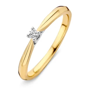 Ring bicolor briljant 0.06 crt.