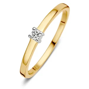 Ring bicolor briljant 0.06 crt.