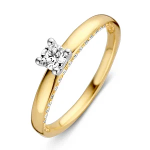 Ring bicolor briljant 0.44 crt.