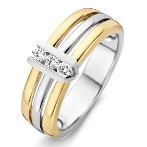 Ring bicolor briljant 0.15 crt.