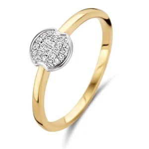 Ring bicolor briljant 0.09 crt.